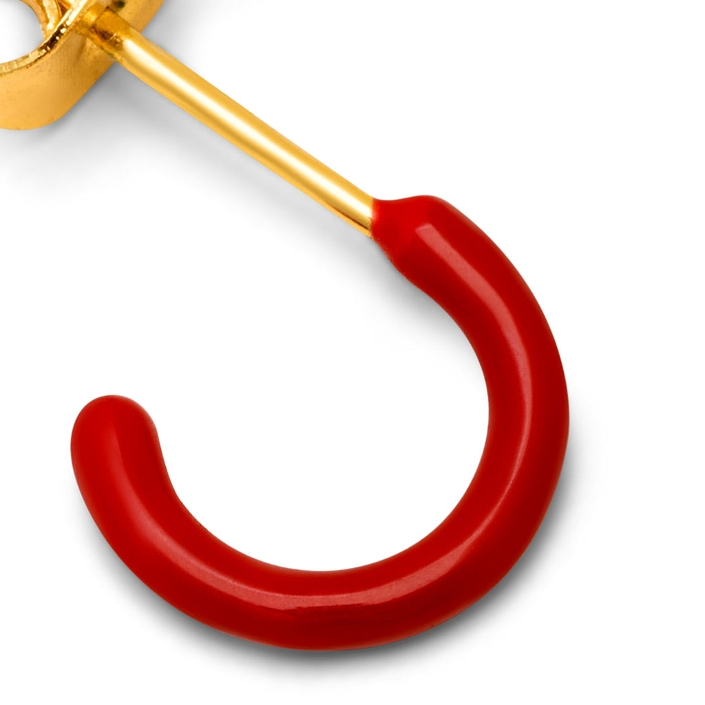 LULU Copenhagen Color Hoop 1 stk Hoops Passion Red