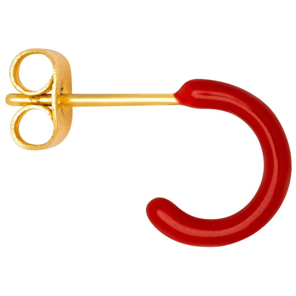 LULU Copenhagen Color Hoop 1 stk Hoops Passion Red