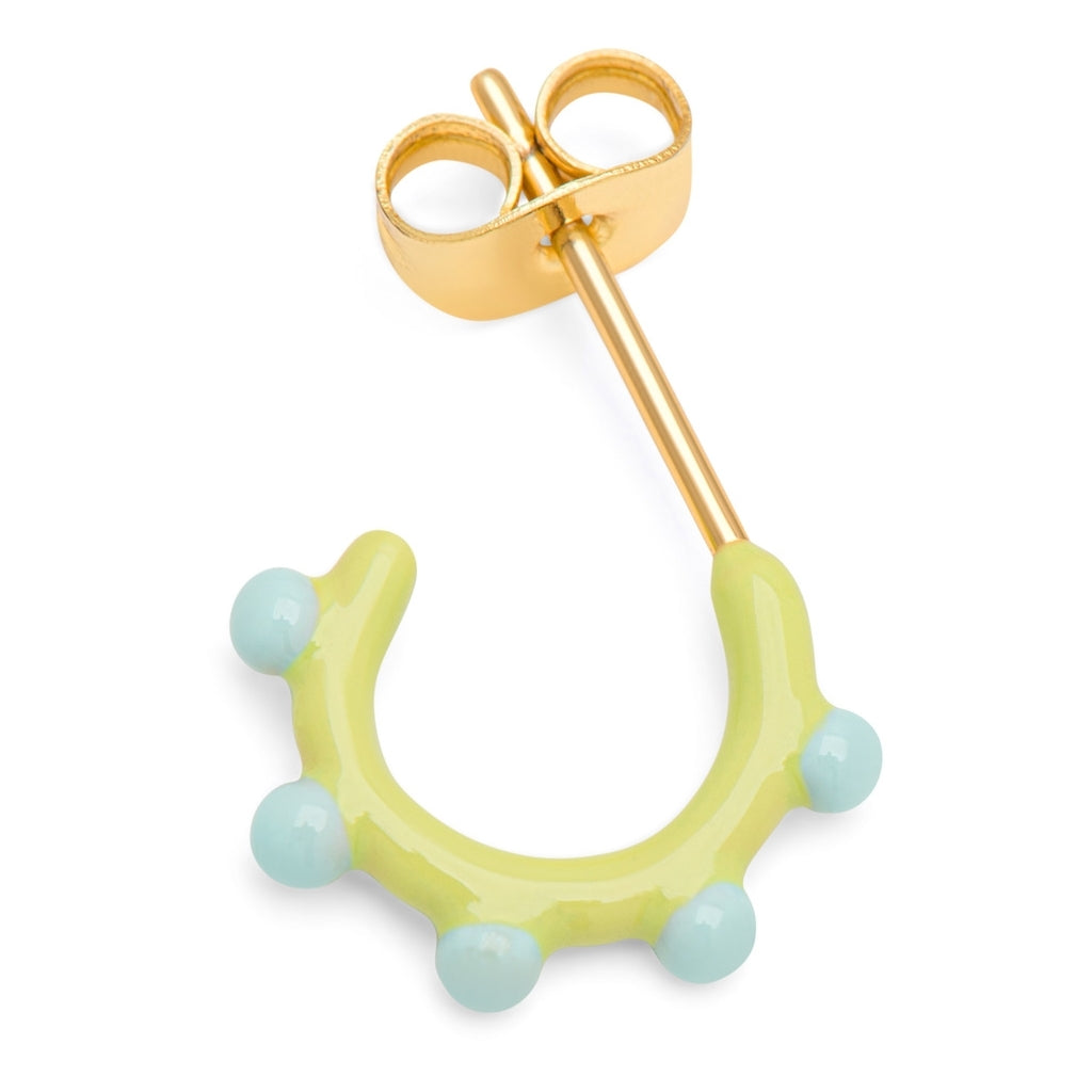 LULU Copenhagen Color Hoop Dot 1 stk Hoops Mint - Silk Light Green