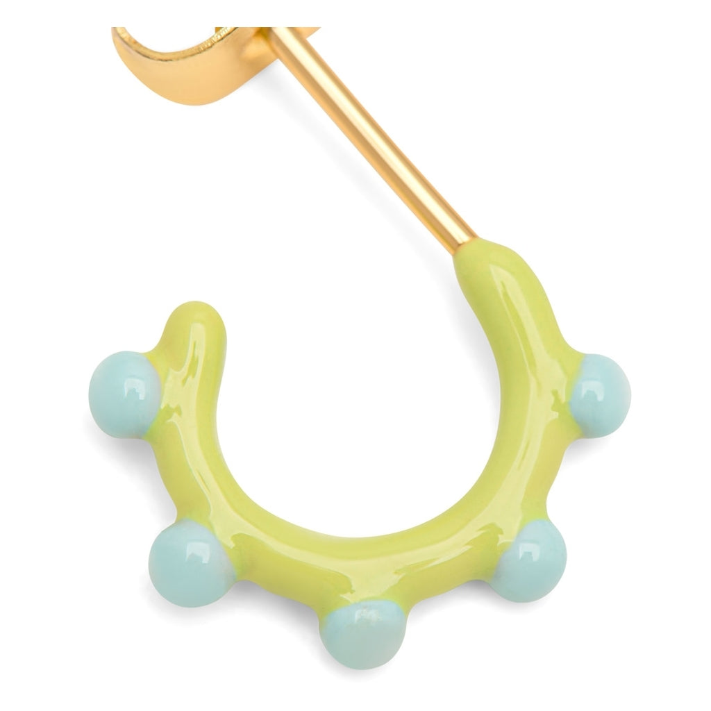 LULU Copenhagen Color Hoop Dot 1 stk Hoops Mint - Silk Light Green