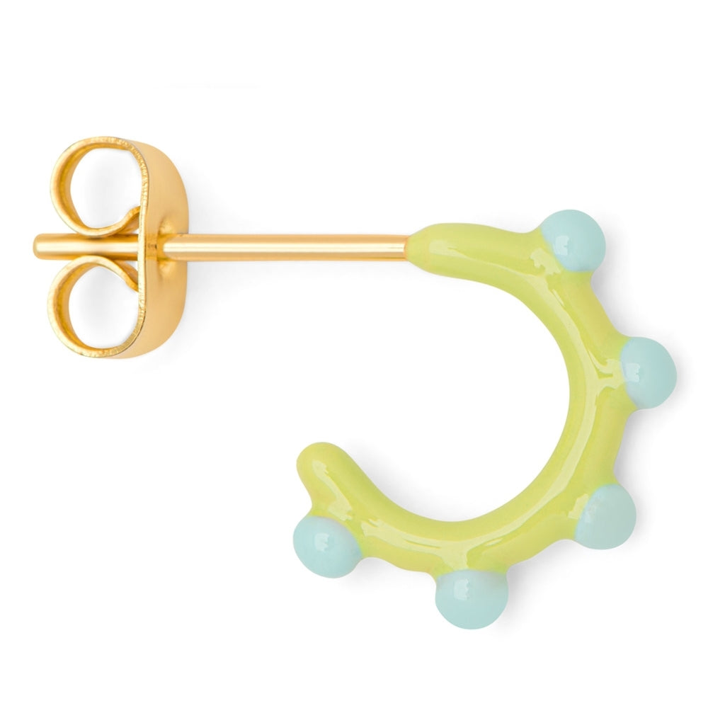 LULU Copenhagen Color Hoop Dot 1 stk Hoops Mint - Silk Light Green