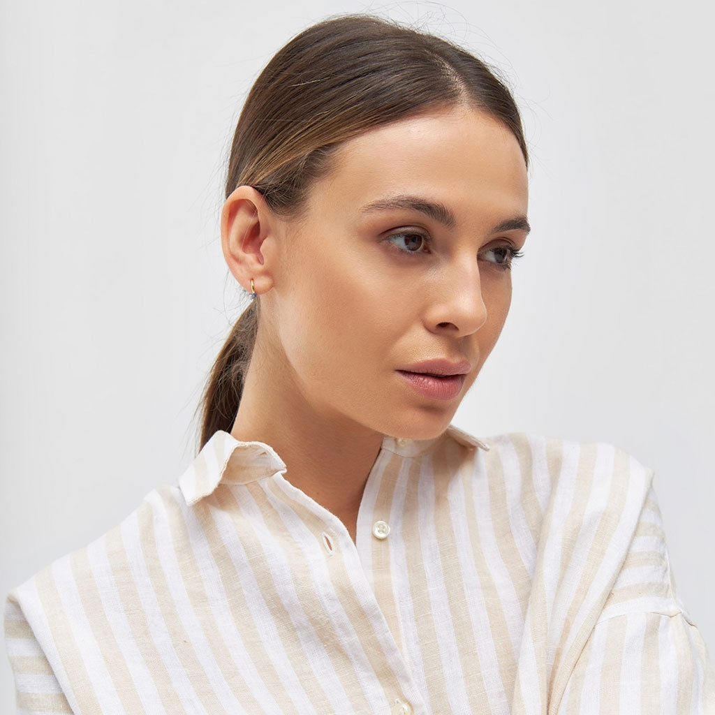 LULU Copenhagen Color Hoop Half Dip 1 stk forgyldt Hoops Blå