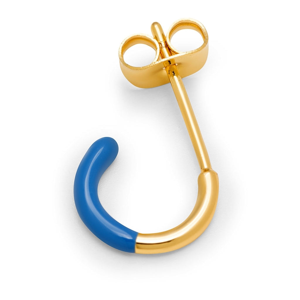 LULU Copenhagen Color Hoop Half Dip 1 stk forgyldt Hoops Blå