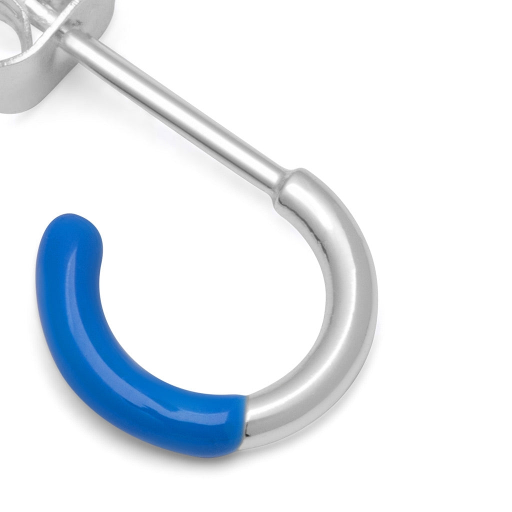 LULU Copenhagen Color Hoop Half Dip 1 stk forsølvet Hoops Blå