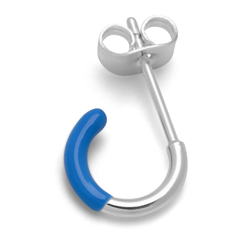 LULU Copenhagen Color Hoop Half Dip 1 stk forsølvet Hoops Blå