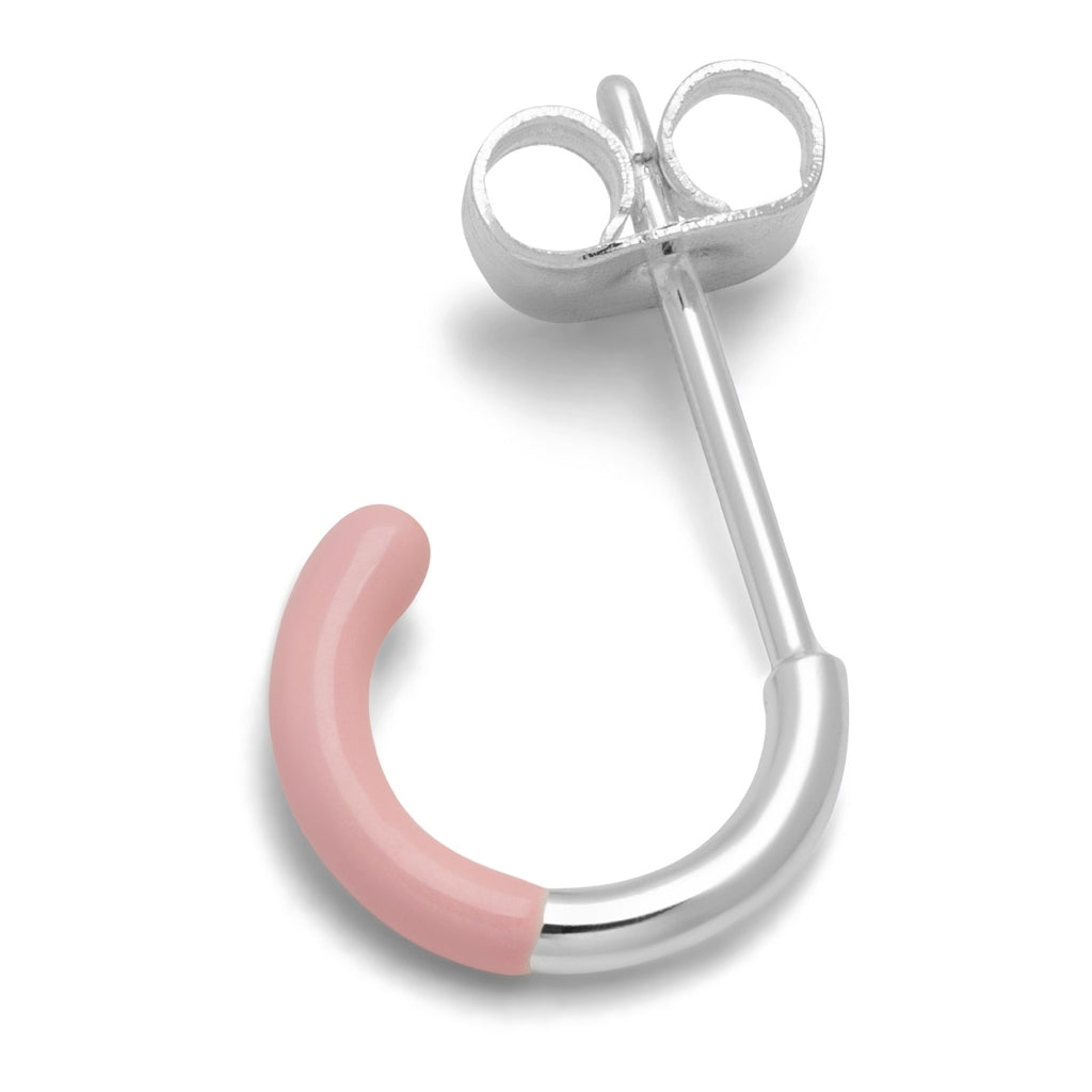 LULU Copenhagen Color Hoop Half Dip 1 stk forsølvet Hoops Lyserød