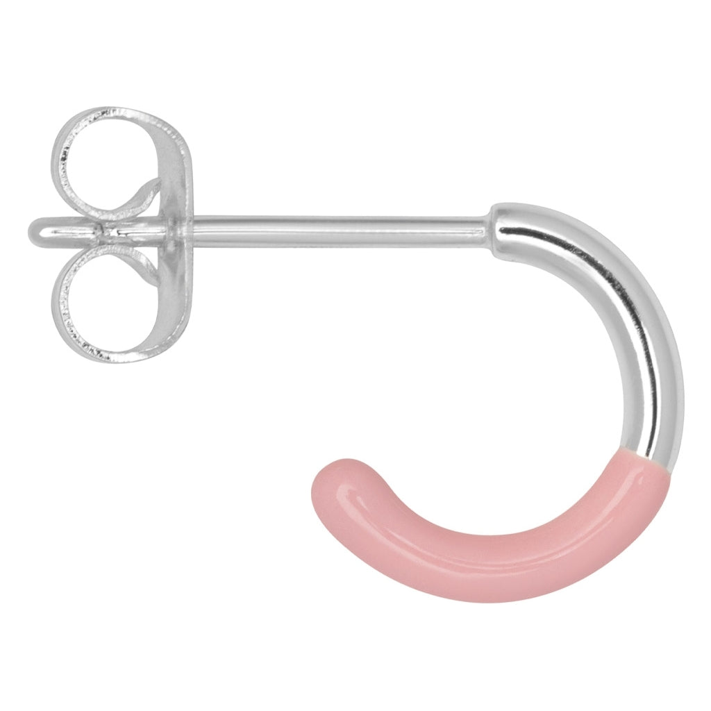 LULU Copenhagen Color Hoop Half Dip 1 stk forsølvet Hoops Lyserød
