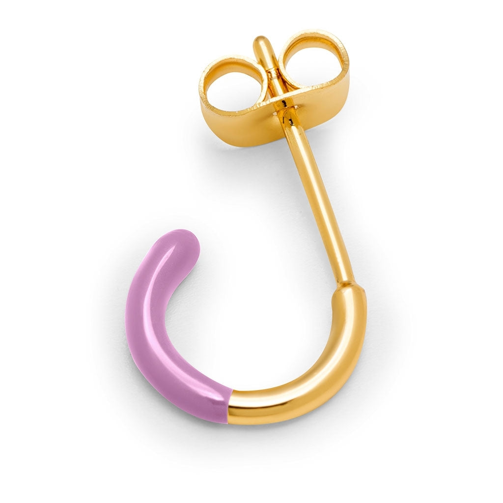LULU Copenhagen Color Hoop Half Dip 1 stk forgyldt Hoops Warm Purple