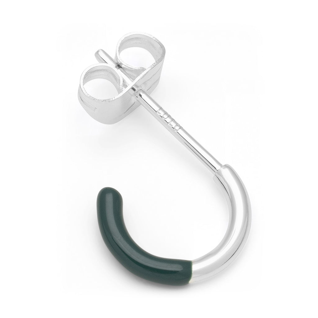 LULU Copenhagen Color Hoop Half Dip 1 stk forsølvet Hoops North Sea Green