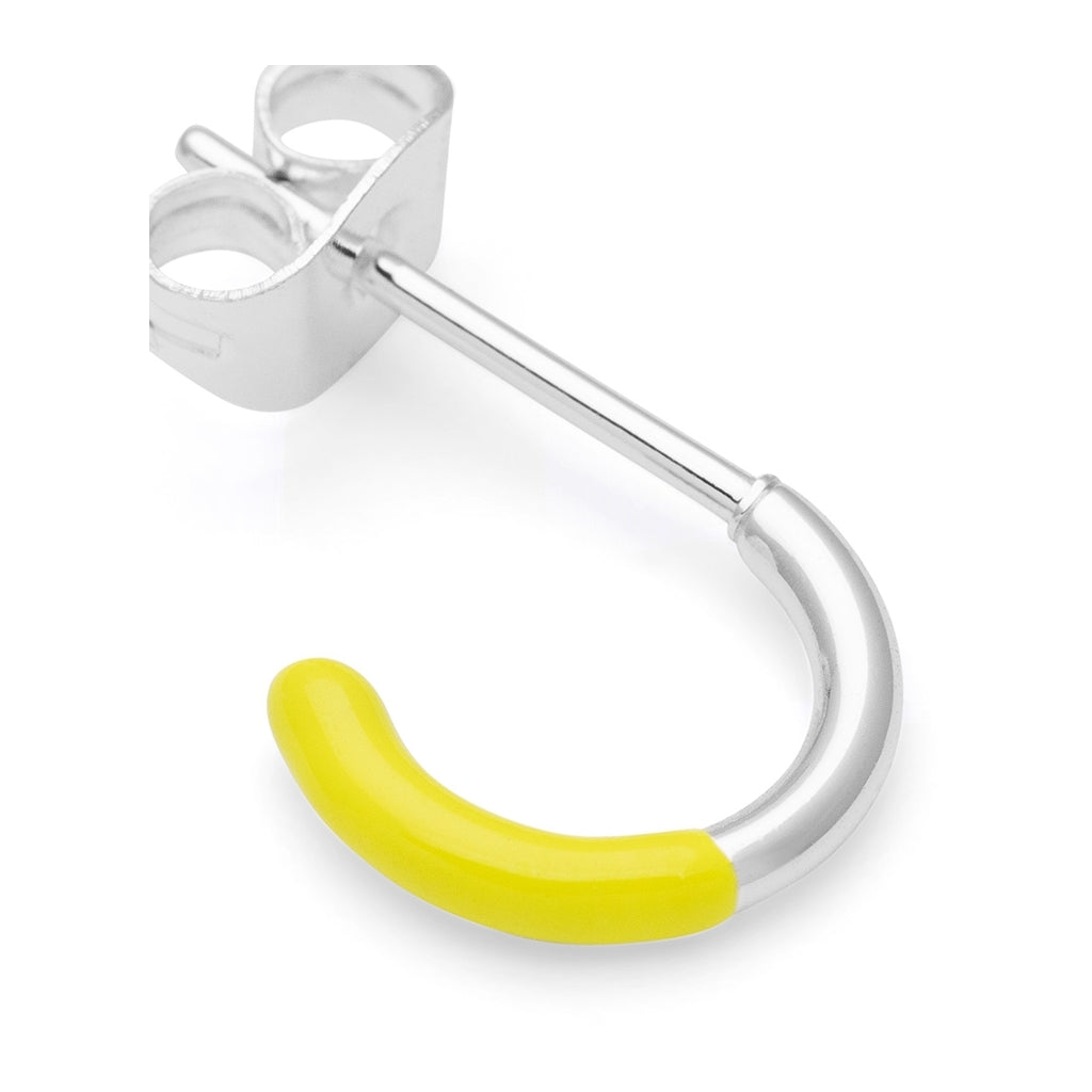 LULU Copenhagen Color Hoop Half Dip 1 stk forsølvet Hoops Wild Lime