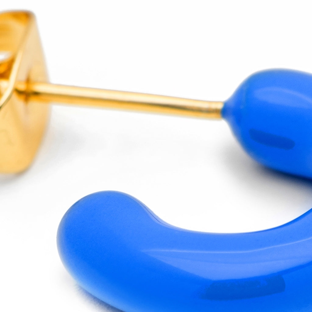 LULU Copenhagen Color Hoops Chunky Par Hoops Blå