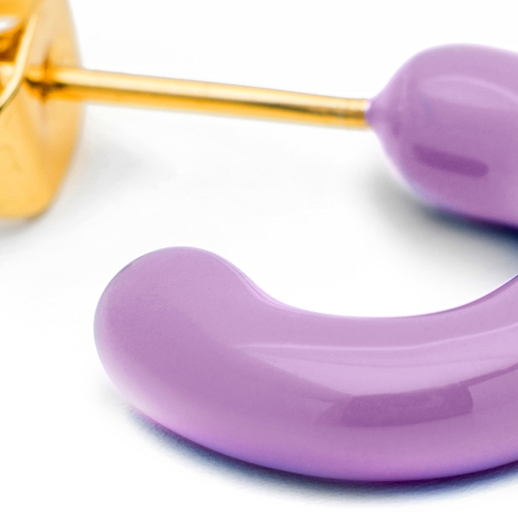 LULU Copenhagen Color Hoops Chunky Par Hoops Lilla