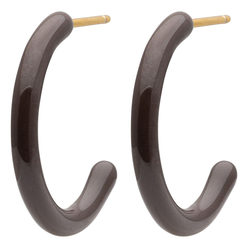 LULU Copenhagen Color Hoops Medium par Hoops Cocoa Powder