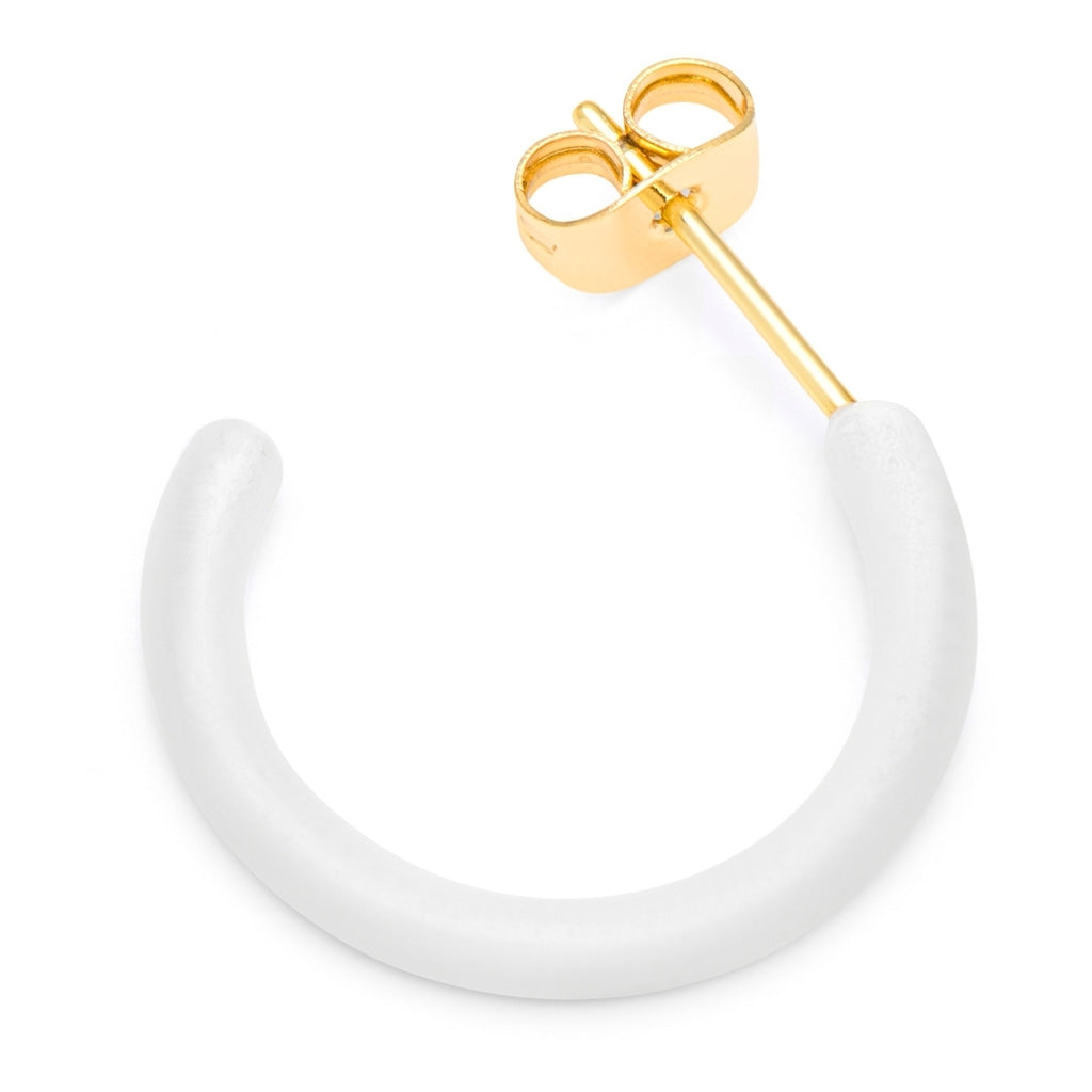 LULU Copenhagen Color Hoops Medium par Hoops Hvid