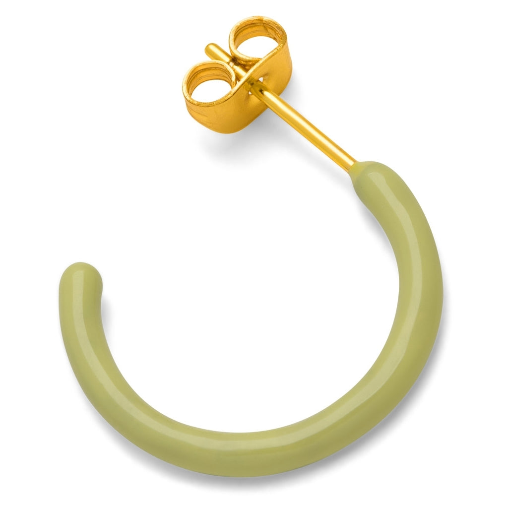 LULU Copenhagen Color Hoops Medium par Hoops Lime