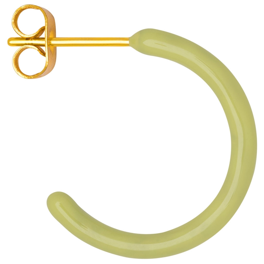 LULU Copenhagen Color Hoops Medium par Hoops Lime