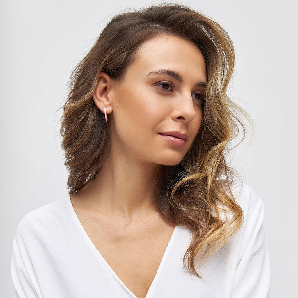 LULU Copenhagen Color Hoops Medium par Hoops Lyserød