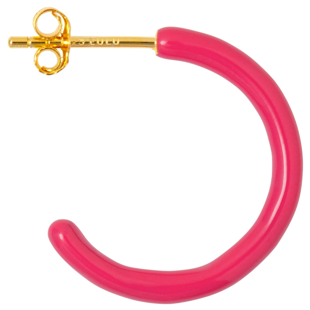 LULU Copenhagen Color Hoops Medium par Hoops Pink
