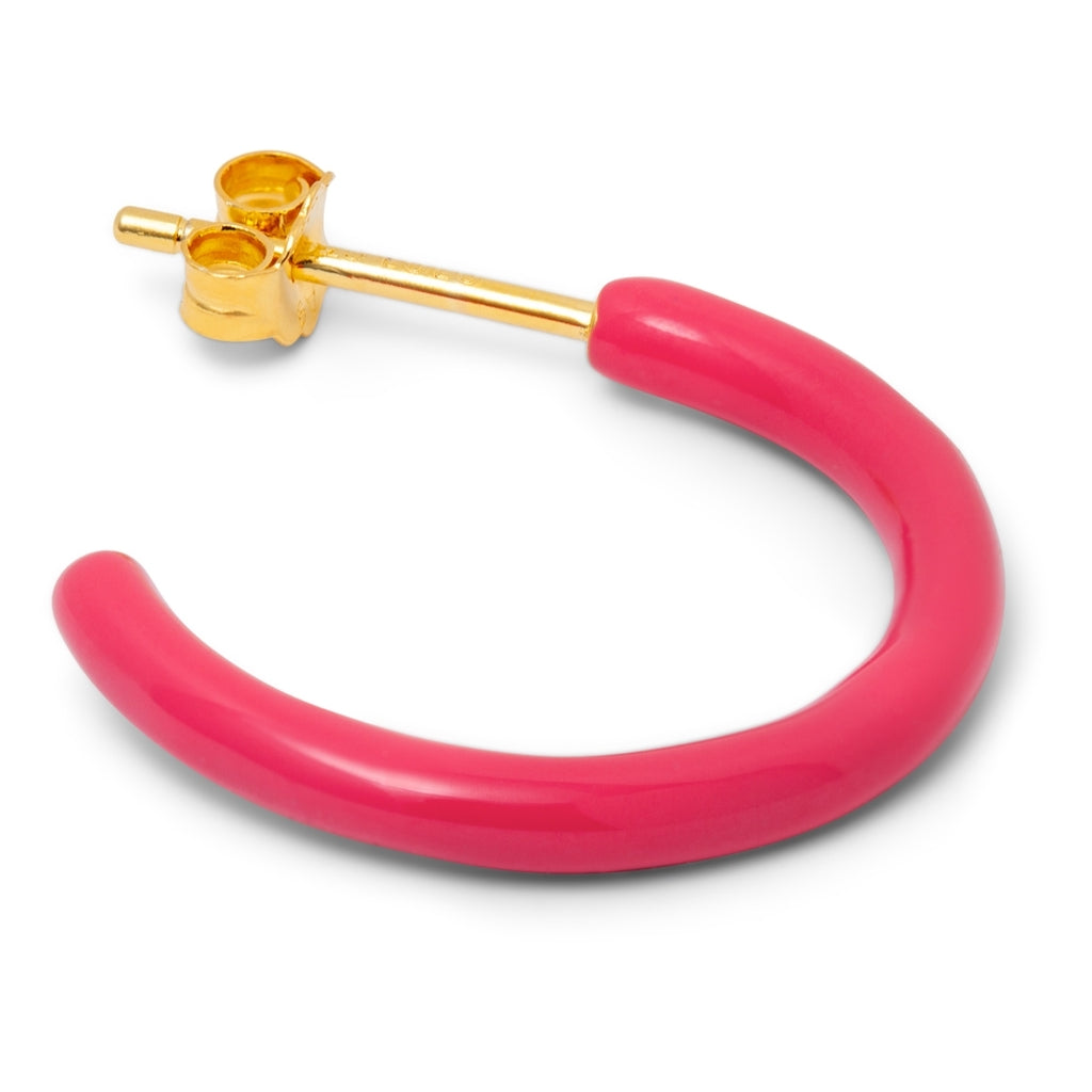 LULU Copenhagen Color Hoops Medium par Hoops Pink