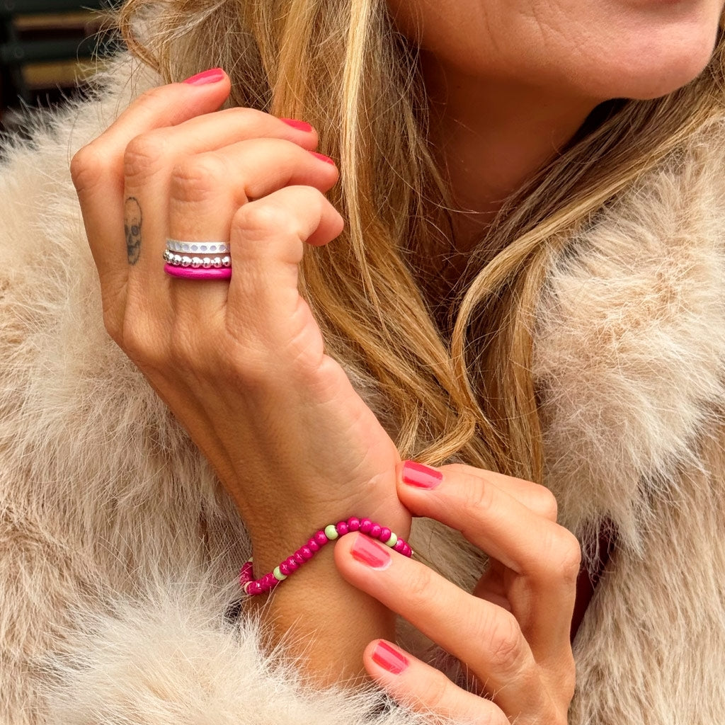 LULU Copenhagen Color Ring Rings Pink
