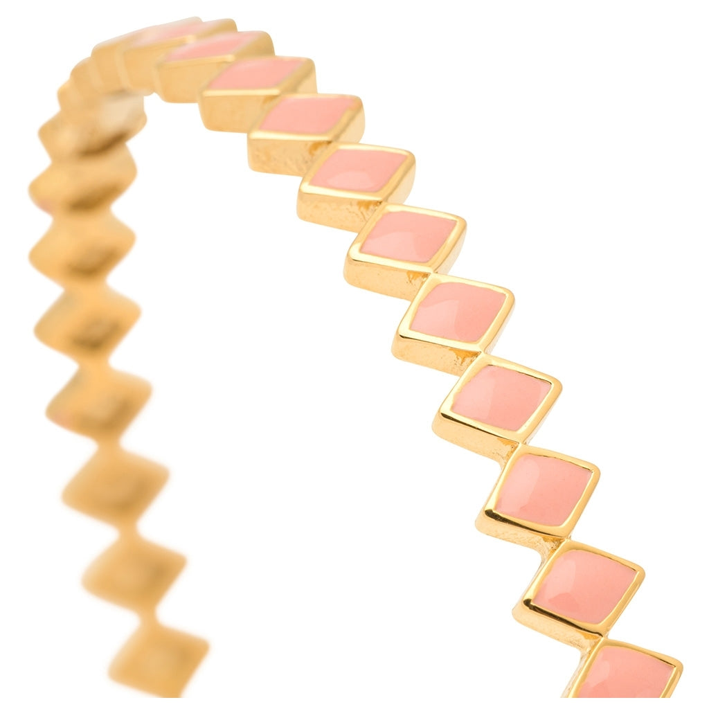 LULU Copenhagen Confetti Bangle - Forgyldt Bracelets Burnt Coral