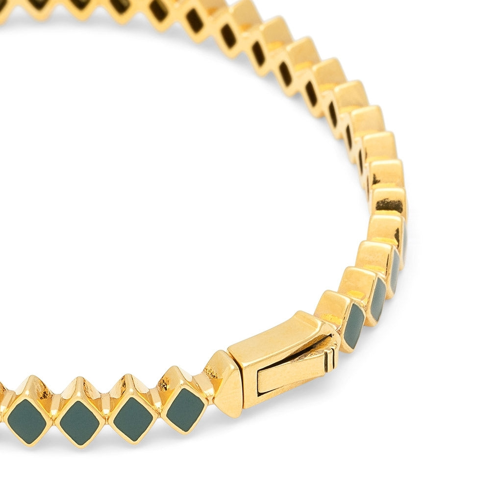 LULU Copenhagen Confetti Bangle - Forgyldt Bracelets North Sea Green