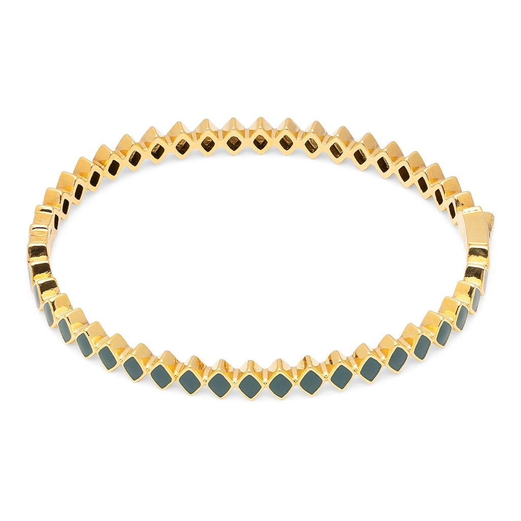 LULU Copenhagen Confetti Bangle - Forgyldt Bracelets North Sea Green