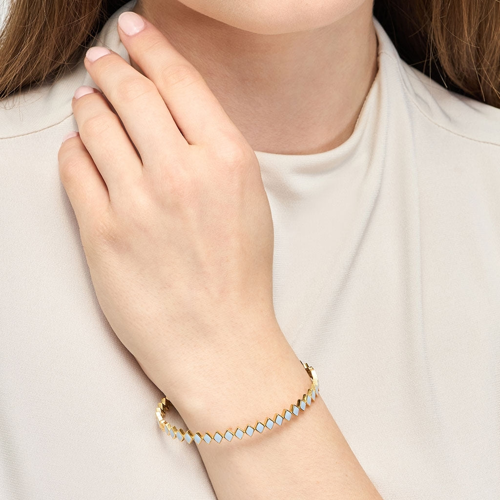 LULU Copenhagen Confetti Bangle - Forgyldt Bracelets Skyride Blue