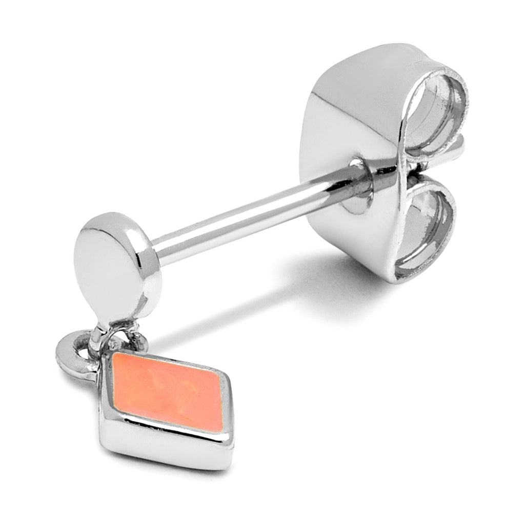 LULU Copenhagen Confetti Dangling ørering 1 stk forsølvet Ear stud, 1 pcs Burnt Coral
