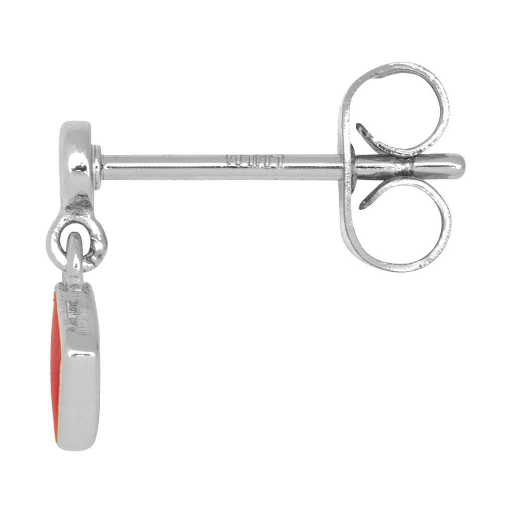 LULU Copenhagen Confetti Dangling ørering 1 stk forsølvet Ear stud, 1 pcs Passion Red