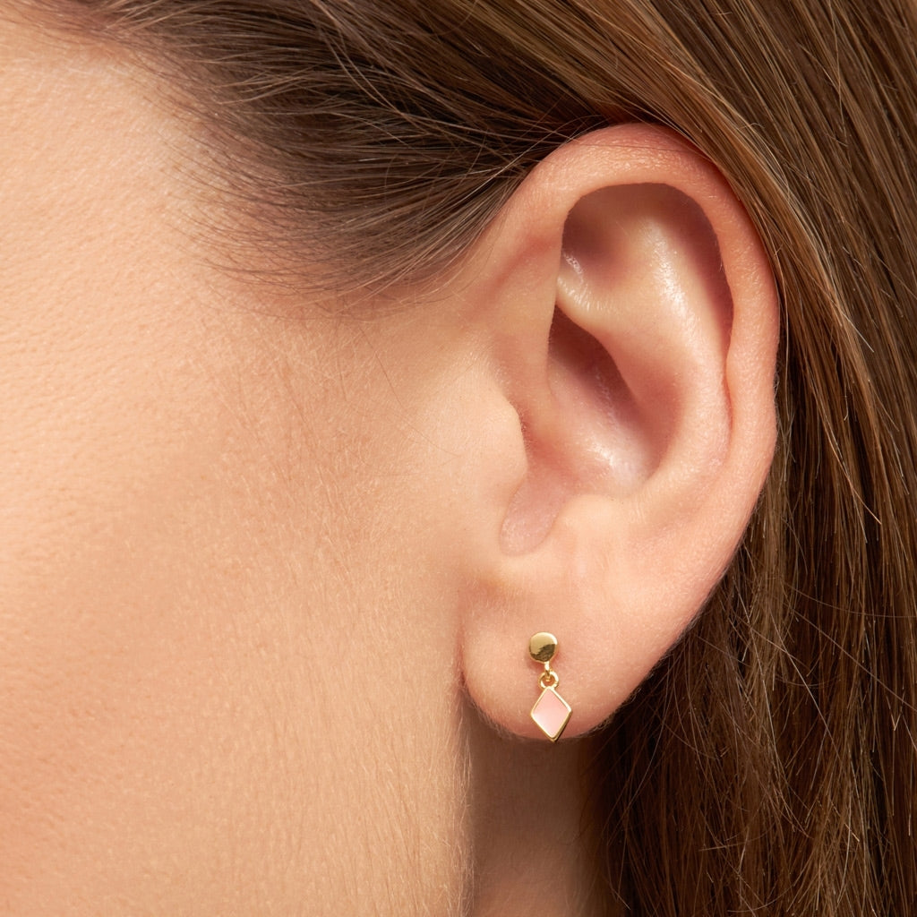 LULU Copenhagen Confetti Dangling ørering 1 stk forgyldt Ear stud, 1 pcs Burnt Coral