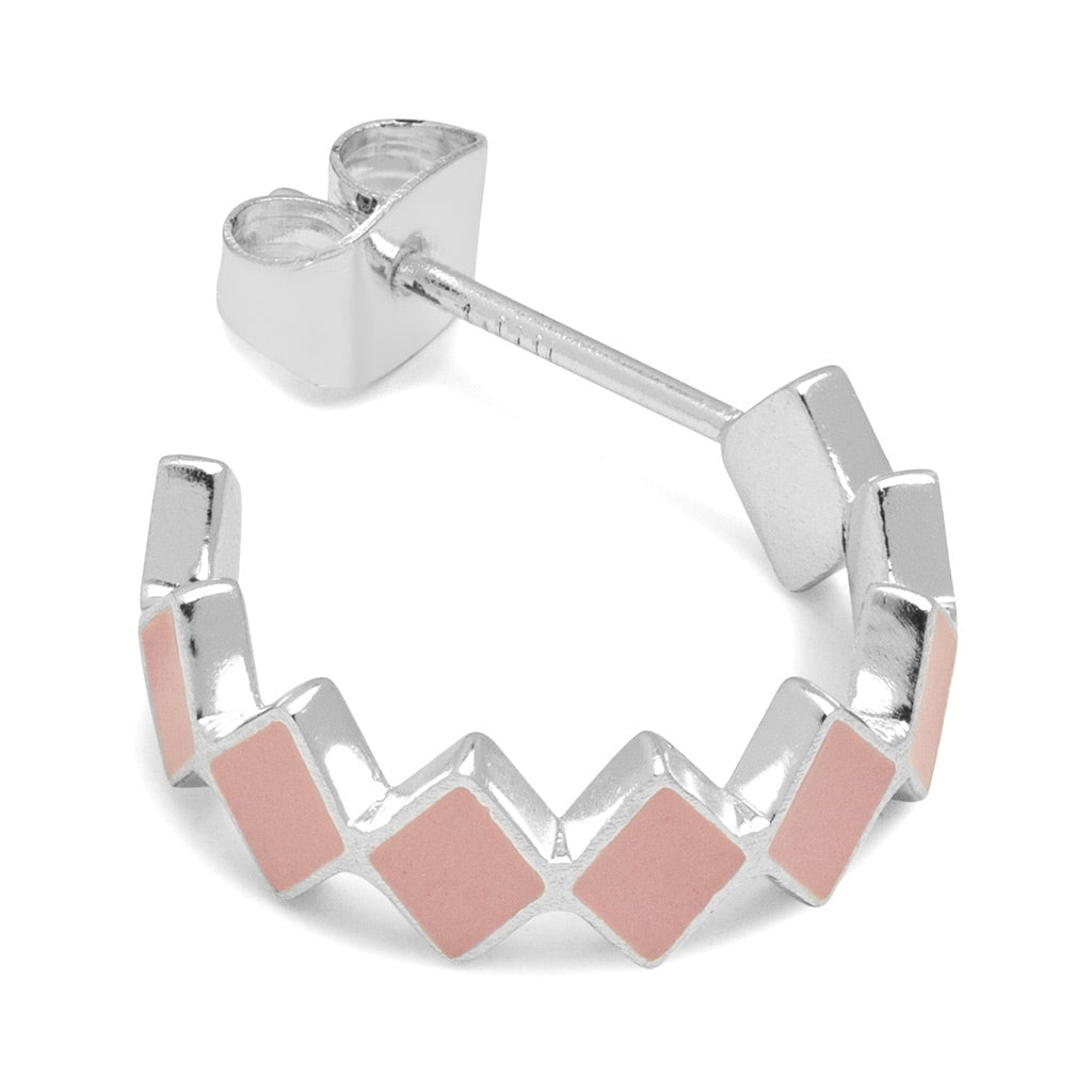 LULU Copenhagen Confetti Hoops Par forsølvet Hoops Lyserød