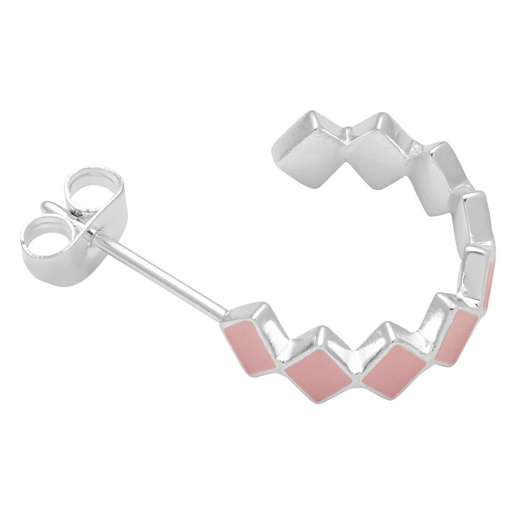 LULU Copenhagen Confetti Hoops Par forsølvet Hoops Lyserød