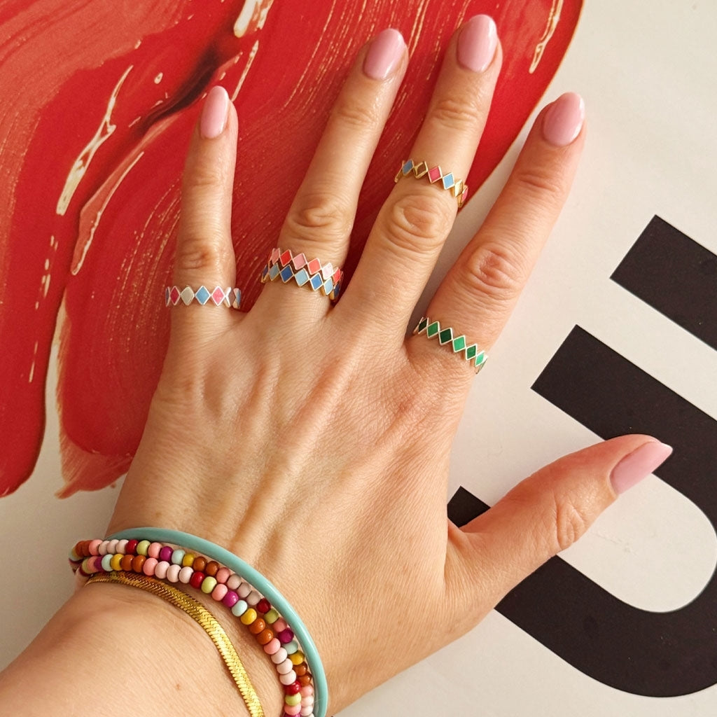 LULU Copenhagen Confetti Ring Sølv Rings Gloaming