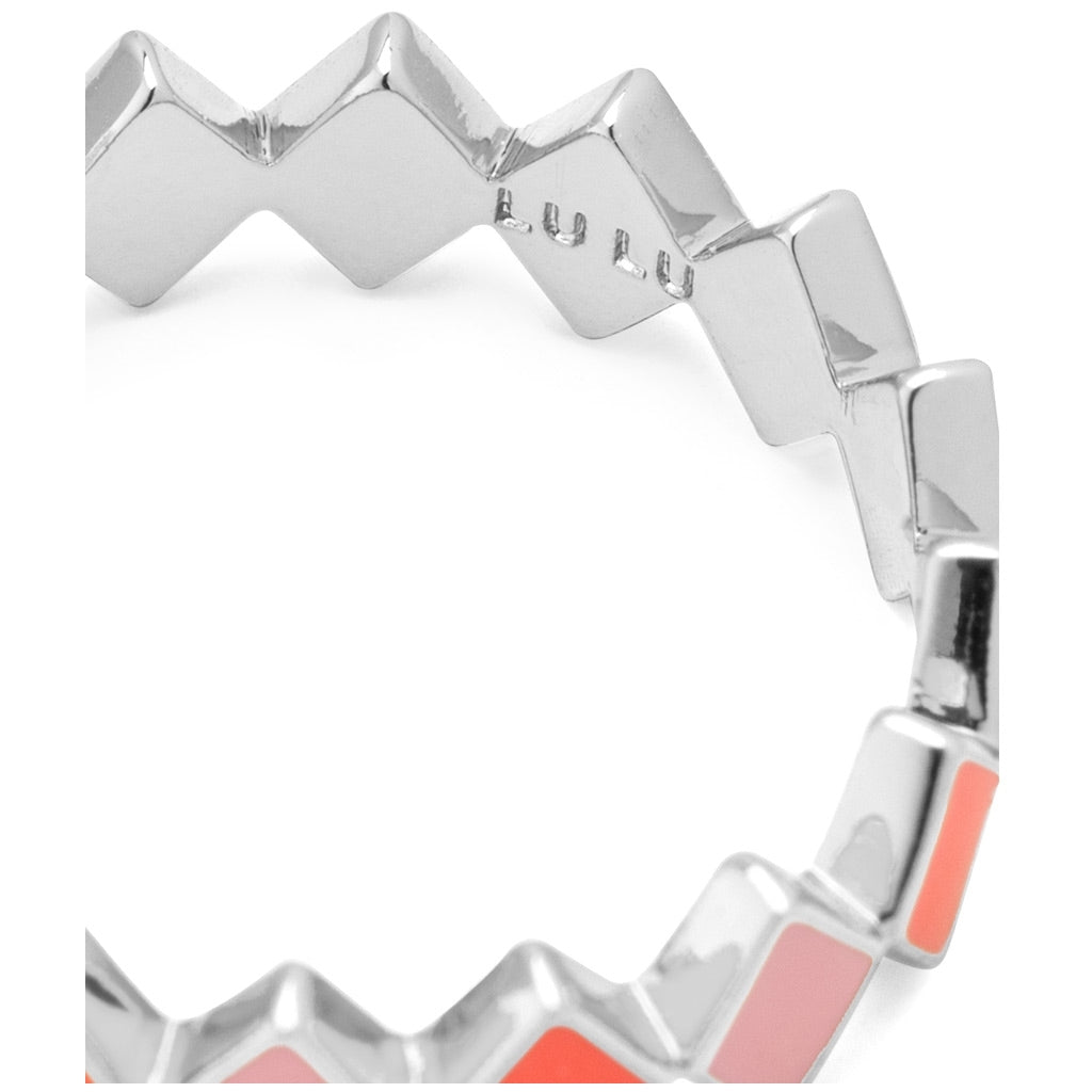 LULU Copenhagen Confetti Ring Sølv Rings Pink