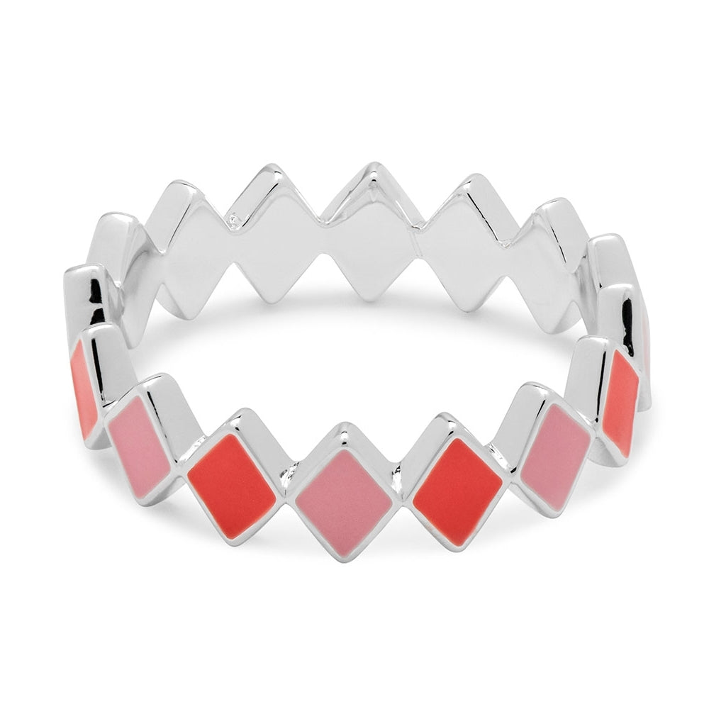LULU Copenhagen Confetti Ring Sølv Rings Pink