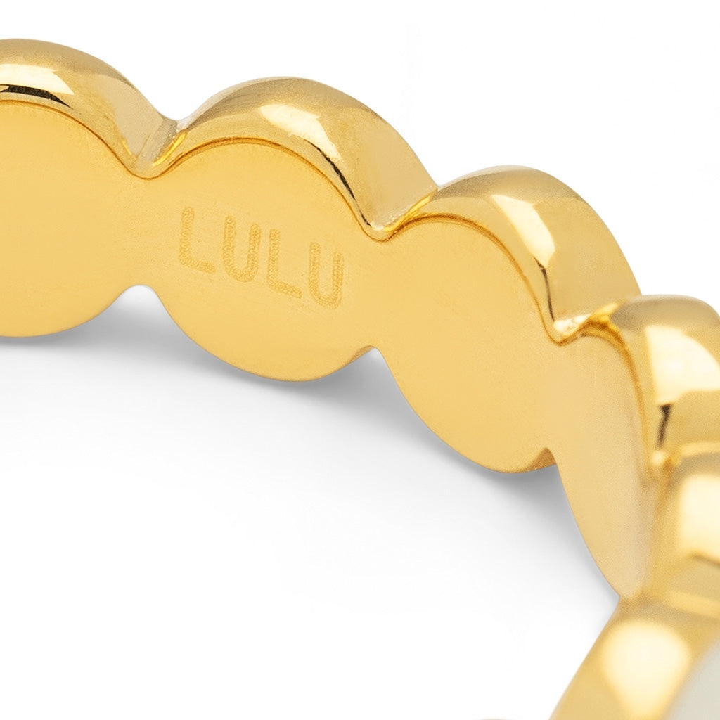 LULU Copenhagen Connected Circles Ring Rings Coconut Milk