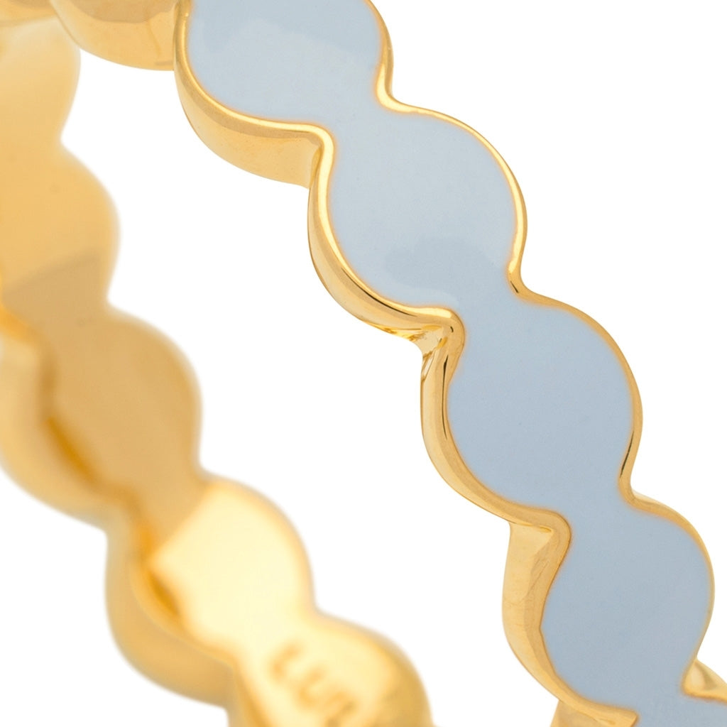 LULU Copenhagen Connected Circles Ring Rings Skyride Blue