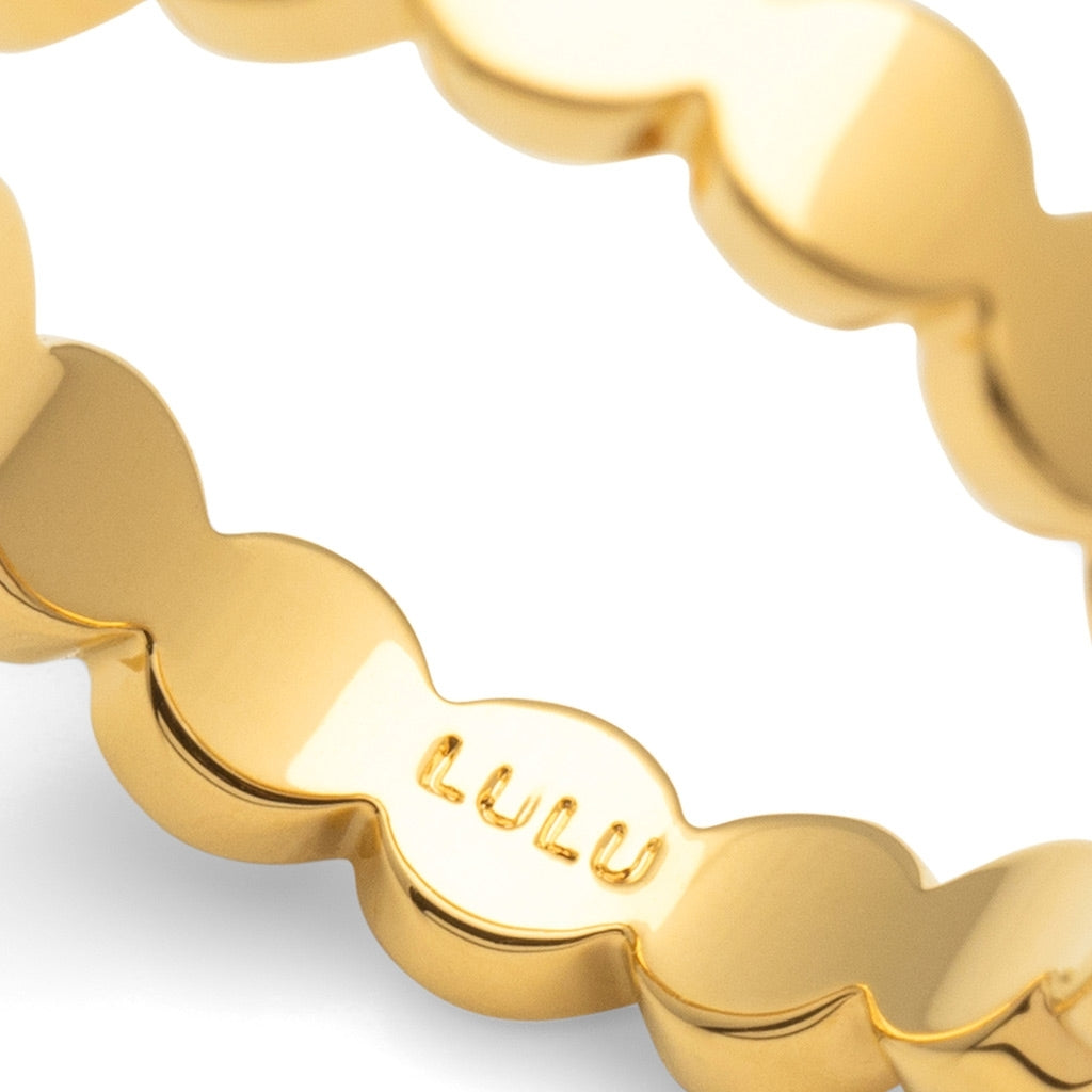 LULU Copenhagen Connected Circles Ring Rings Forgyldt