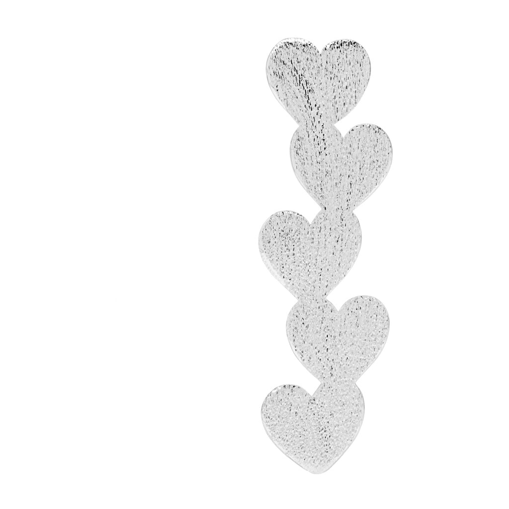 LULU Copenhagen Connected Hearts ørering 1 stk Ear stud, 1 pcs Silver Plated