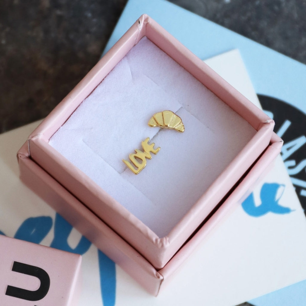 LULU Copenhagen Croissant ørering 1 stk Ear stud, 1 pcs Forgyldt