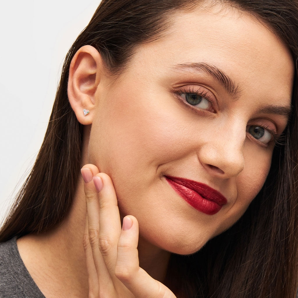 LULU Copenhagen Diamond Cut Small ørering 1 stk Ear stud, 1 pcs Multifarvet