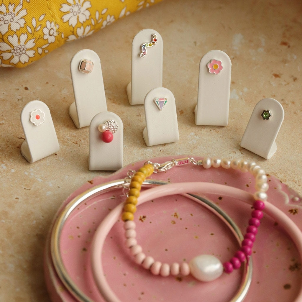 LULU Copenhagen Diamond Cut Small ørering 1 stk Ear stud, 1 pcs Multifarvet