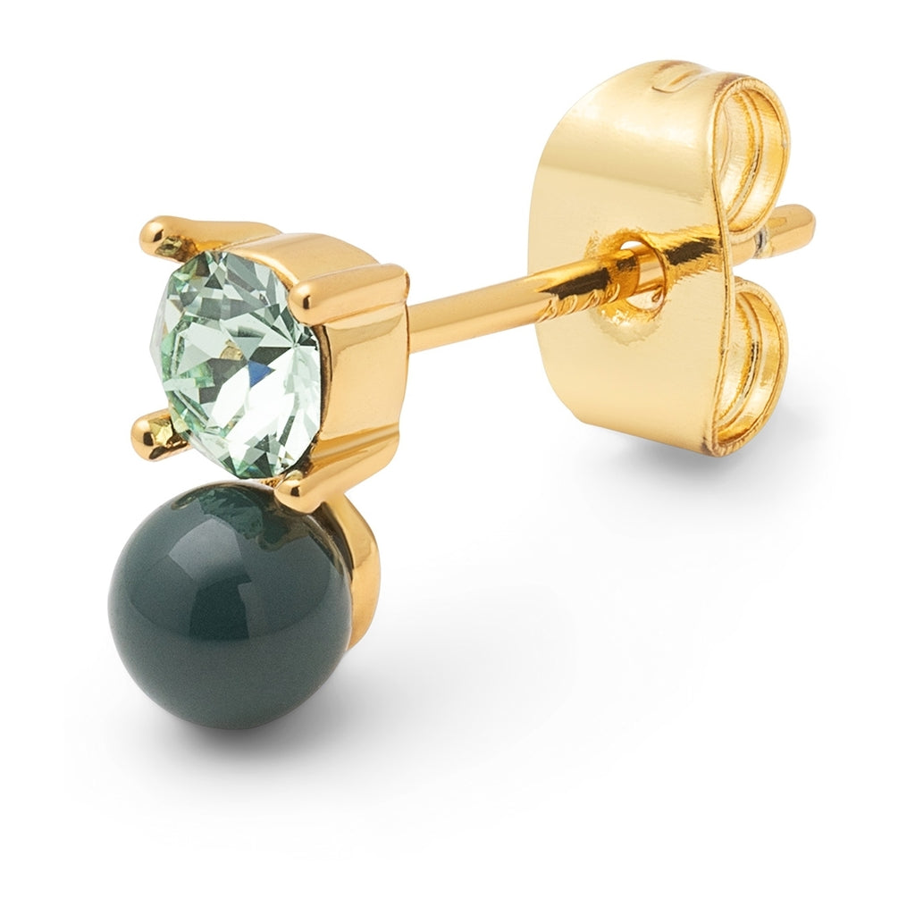 LULU Copenhagen Diamond Eye 1 stk Ear stud, 1 pcs North sea green/Chrysolite