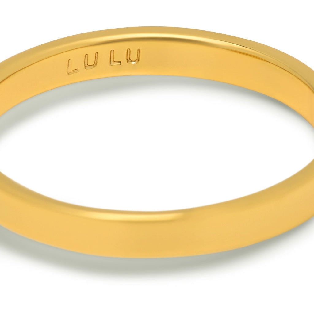 LULU Copenhagen Diamond Ring Large forgyldt Rings Lysegrøn