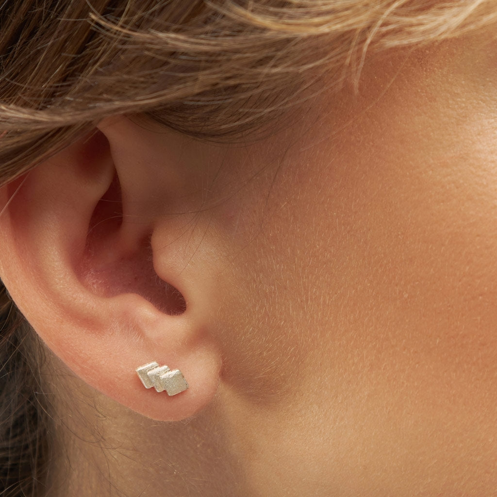 LULU Copenhagen Domino 3 ørering 1 stk Ear stud, 1 pcs Sølv