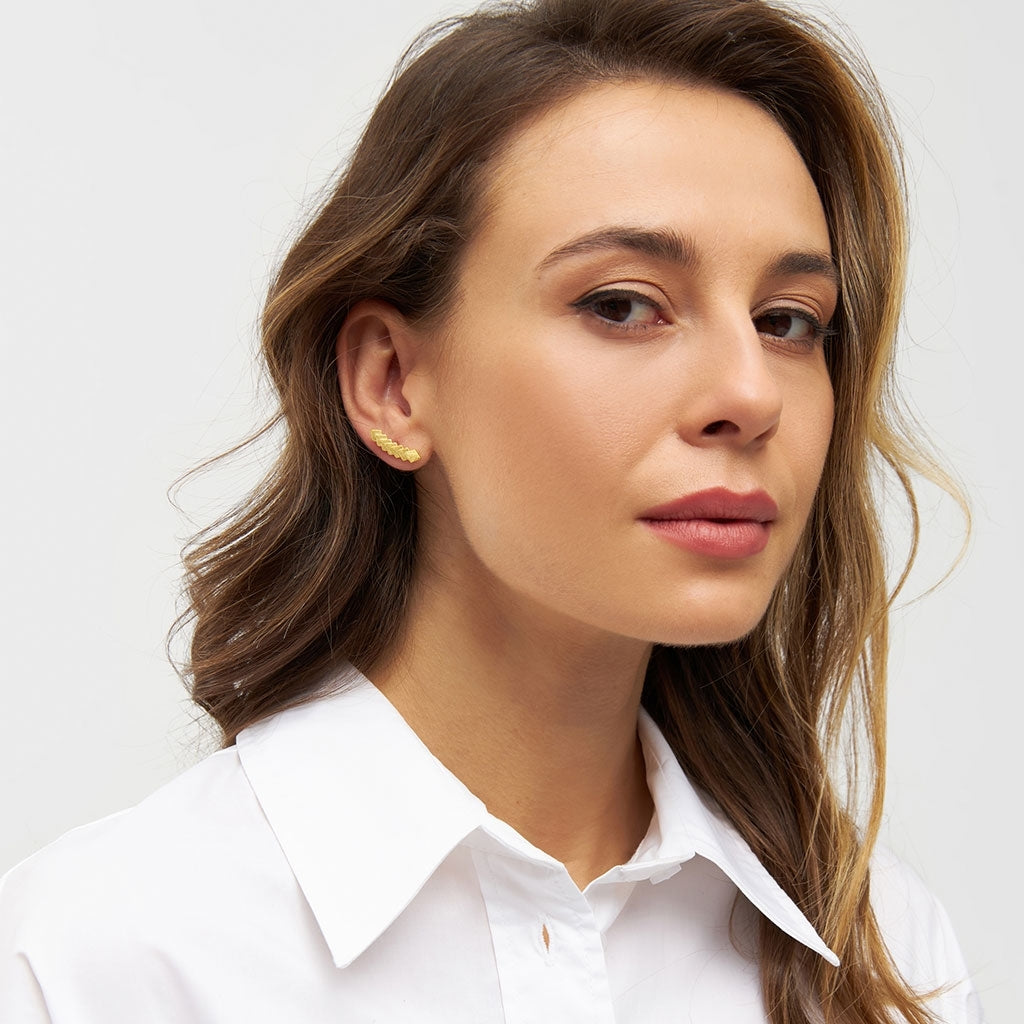 LULU Copenhagen Domino 7 ørering 1 stk Ear stud, 1 pcs Forgyldt