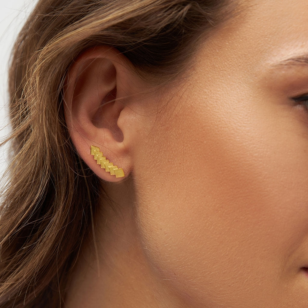 LULU Copenhagen Domino 7 ørering 1 stk Ear stud, 1 pcs Forgyldt