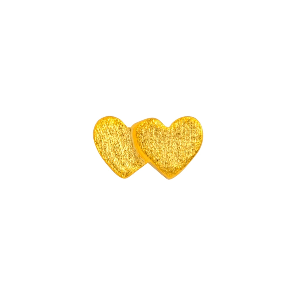 LULU Copenhagen Domino Hearts 2 ørering 1 stk Ear stud, 1 pcs Forgyldt