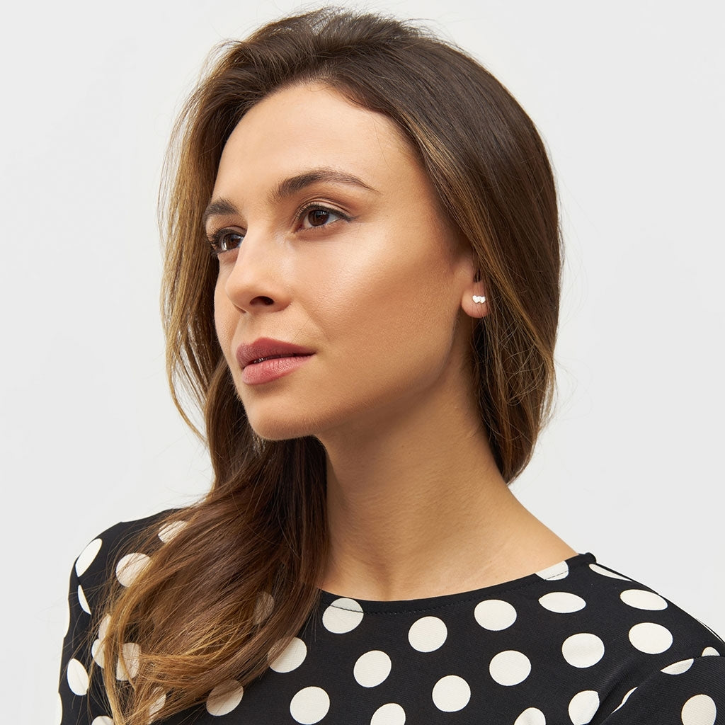 LULU Copenhagen Domino Hearts 2 ørering 1 stk Ear stud, 1 pcs Sølv